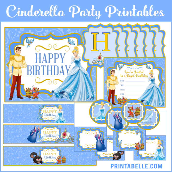 Cinderella Party Printable Items