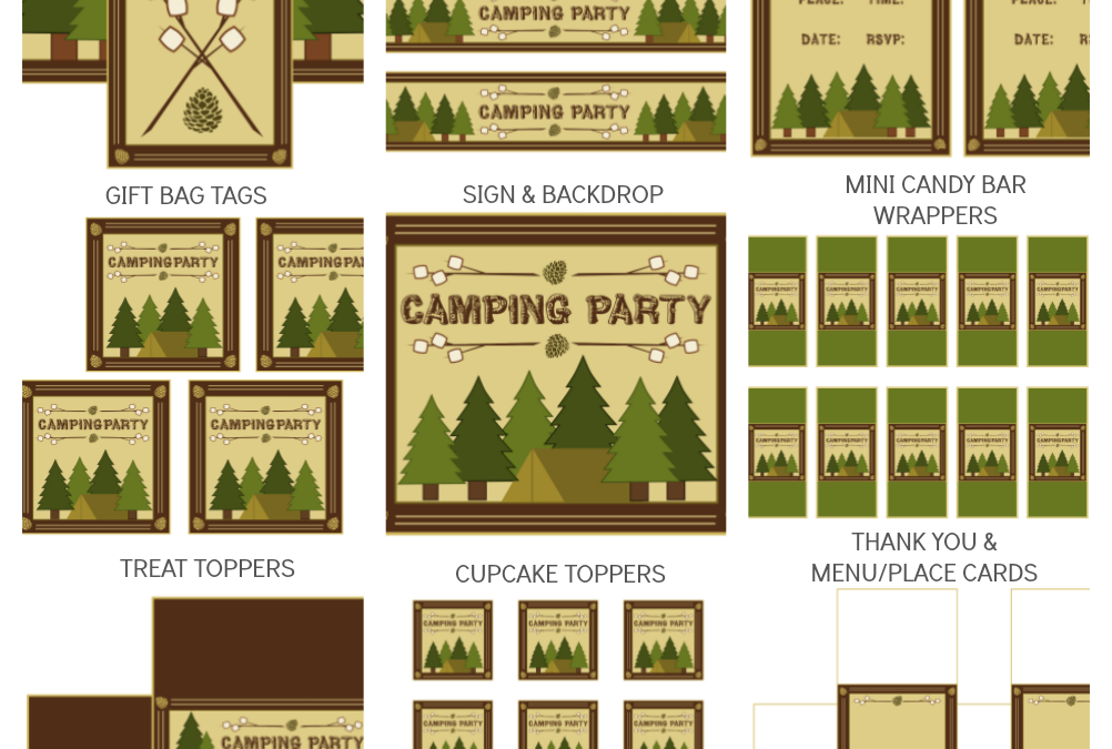 Camping Party Printables