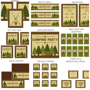Camping Party Printables