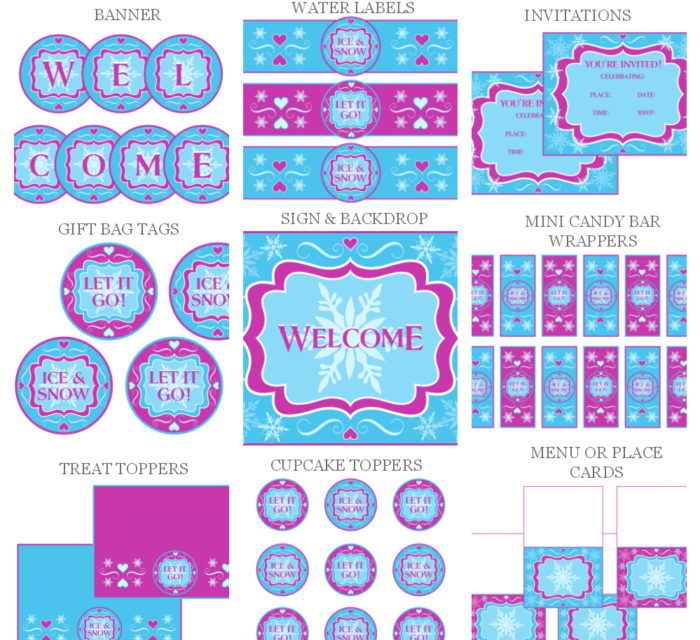 Frozen Party Printable Set | Printabelle