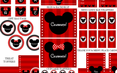 Mickey and Minnie Mouse Party Printables
