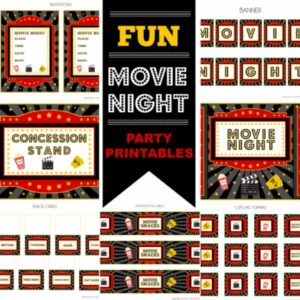 Movie Night Party Printable Items