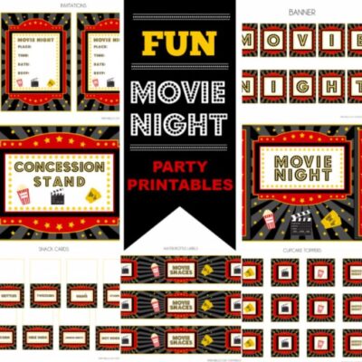 Movie Night Party Printable Items