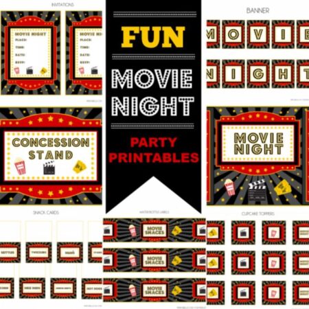 Movie Night Party Printable Items