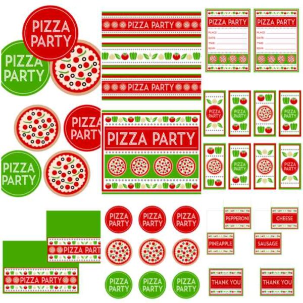 Pizza Party Printable Items