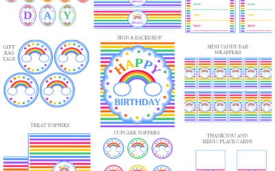 Rainbow Party Printables