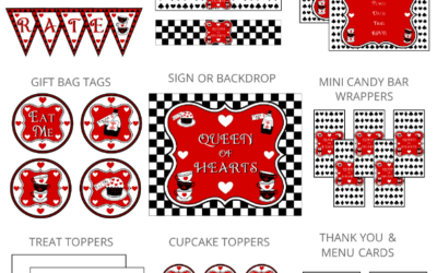 Queen of Hearts Party Printables
