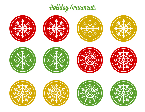 Free Printable Holiday Ornaments