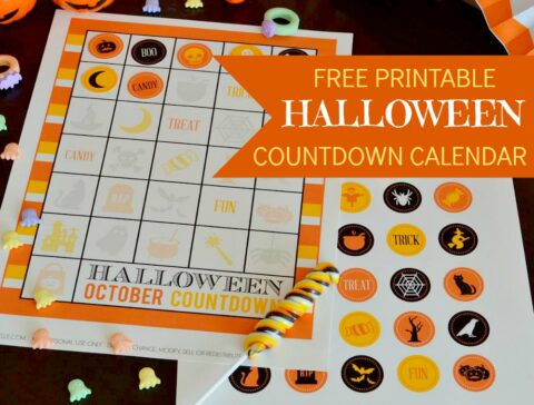 Halloween Countdown Calendar Free Printable | Printabelle