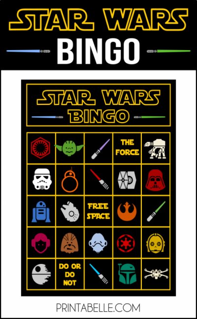 Star Wars Printable Bingo Game