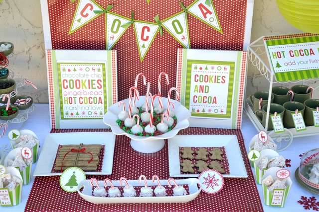 Cookies and Cocoa Party Printables