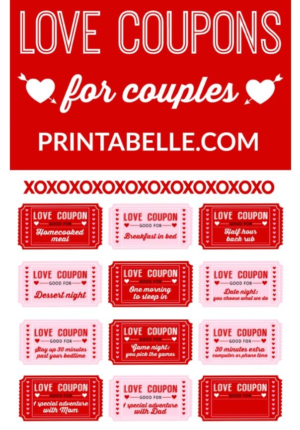 Printable Valentine s Day Coupons Printabelle