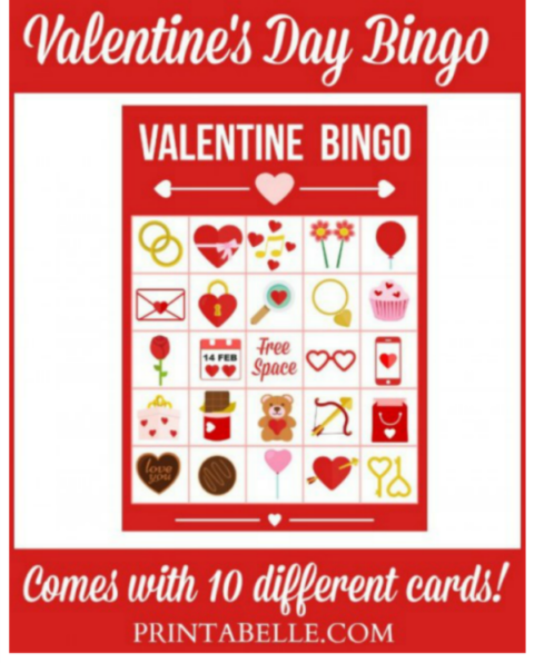 Printable Valentine’s Day Bingo Game | Printabelle