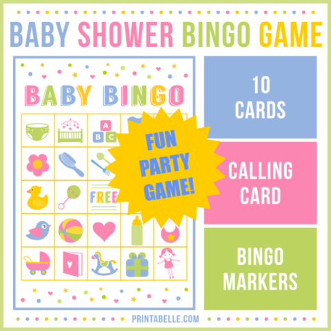 Baby Shower Bingo Game | Printabelle