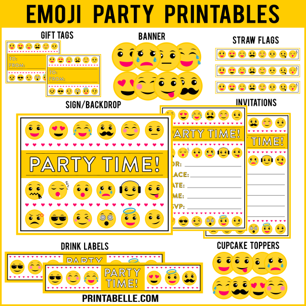 Emoji Party Printables Printabelle