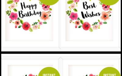 Watercolor Floral Party Signs