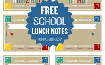 Free Printable Lunch Notes for Back to School