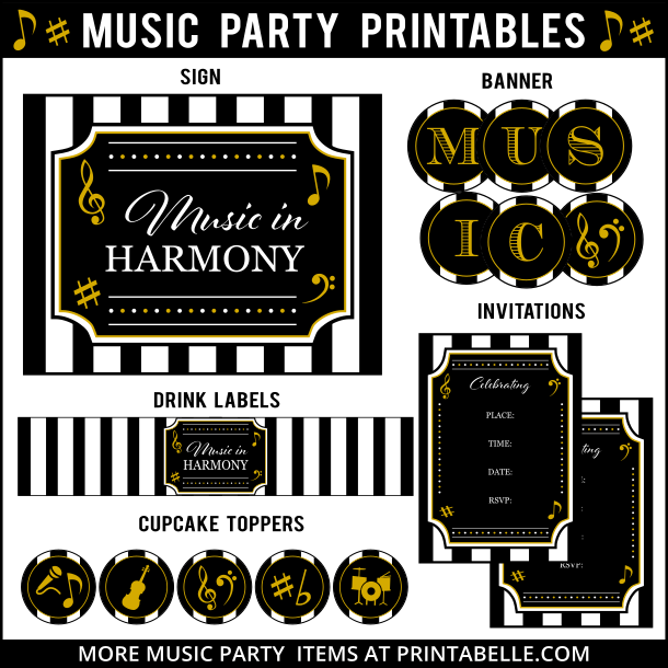 Music Party Printables
