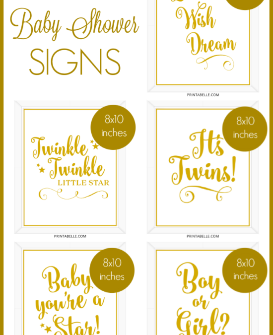 Baby Shower Printable Signs