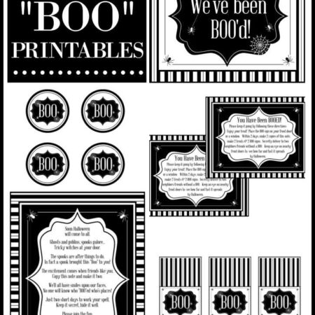 Halloween BOOed Printable Set