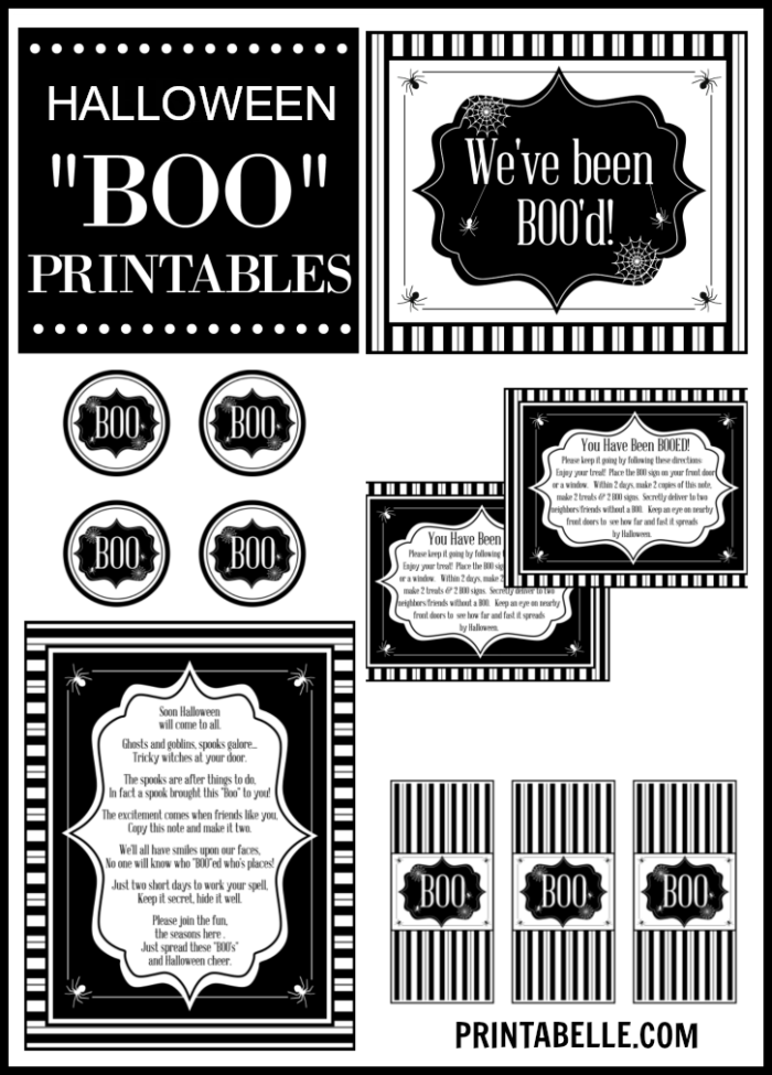 Halloween BOOed Printable Set