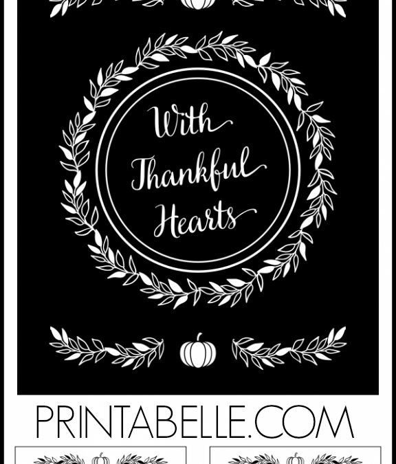 FREE Thanksgiving Sign and Cards