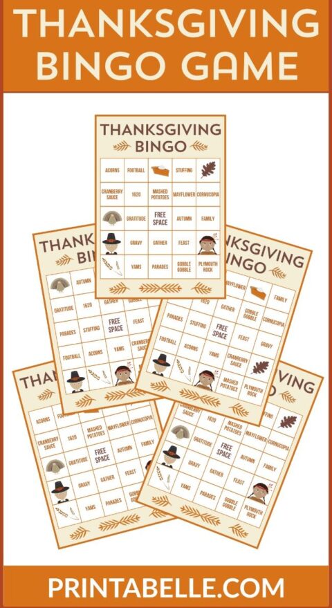 Thanksgiving Bingo Printable Game | Printabelle