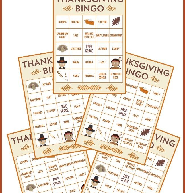 Thanksgiving Printable Bingo Game