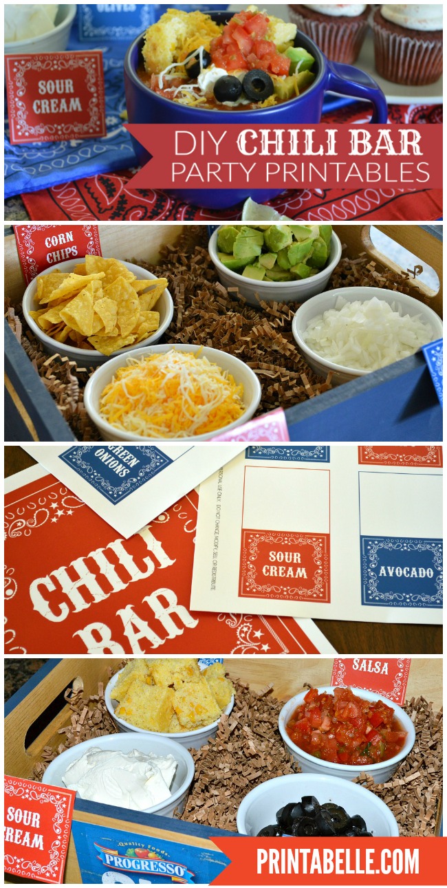 Chili Bar Sign and Topping Cards (plus, extras!)