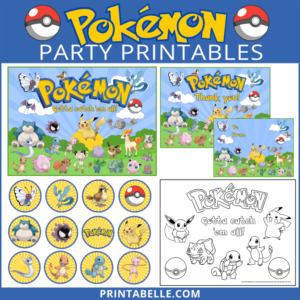 Pokemon Party Printables | Printabelle