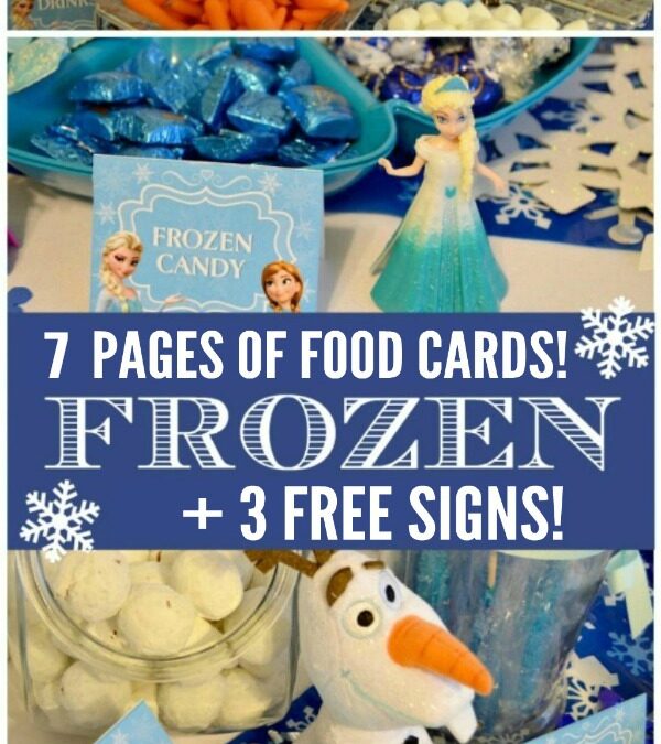Frozen Party Food Cards
