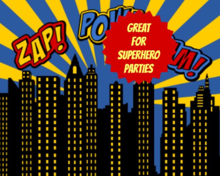 Superhero Backdrop Printable