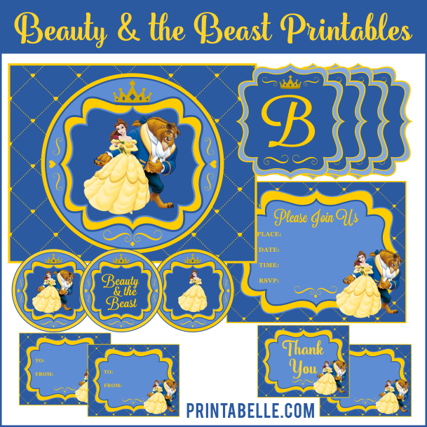 Beauty & the Beast Party Printables