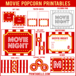 Movie Night Popcorn Printables | Printabelle