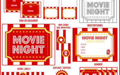 Movie Night Popcorn Printables
