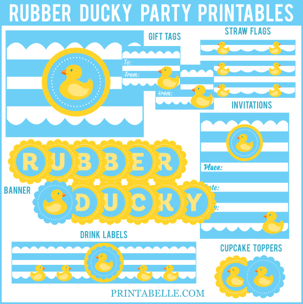 Rubber Ducky Party Printables