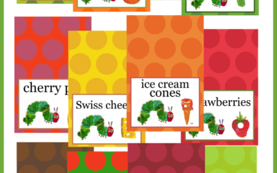 The Very Hungry Caterpillar Food Cards + Free Sign