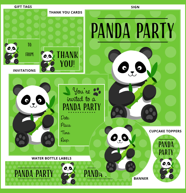 Panda Party Printables