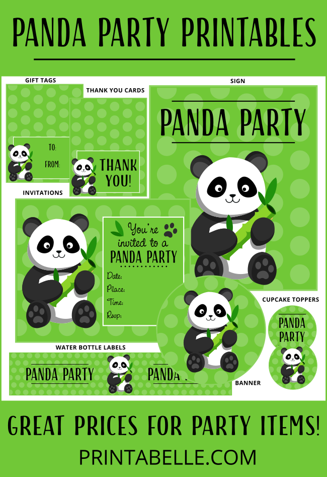 Panda Party Printables