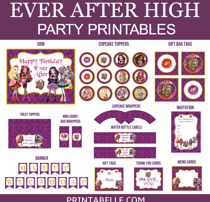 Ever After High Party Printables