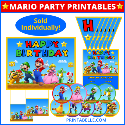 Mario Party Printables (Sold Individually!) | Printabelle