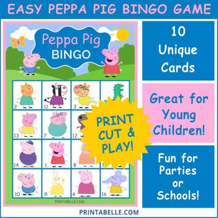 Peppa Pig Bingo Game Printable