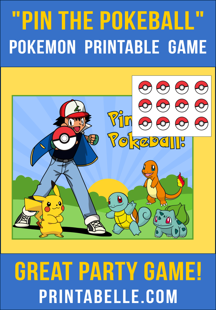 Pin the Pokeball Printable Game