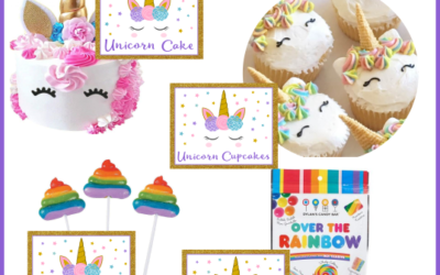 Unicorn Party Food Cards