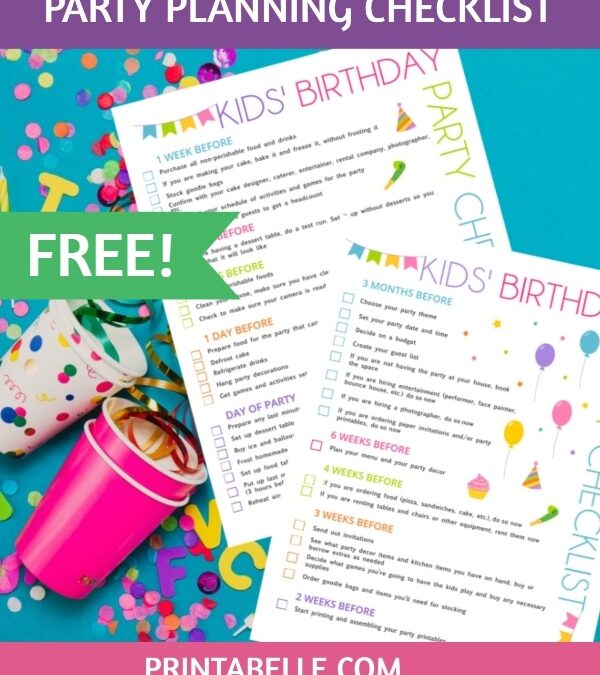 Party Planning Checklist Printable – FREE!