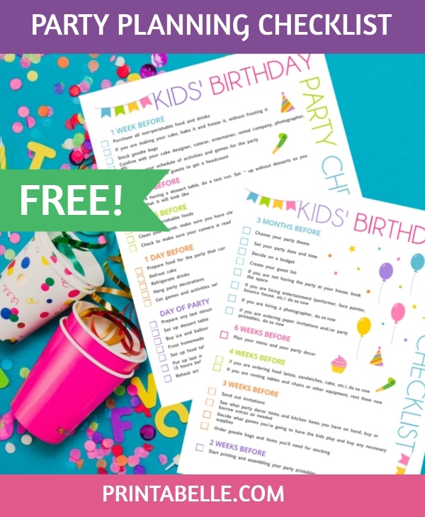 Party Planning Checklist Printable – FREE!