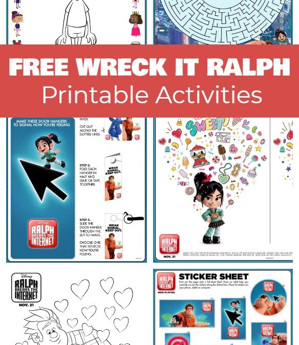FREE Wreck It Ralph 2 Activities