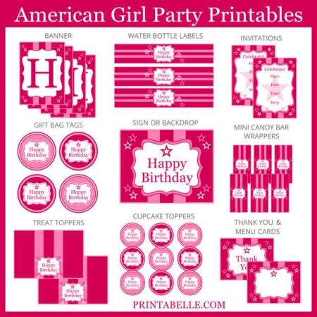 American Girl Party Printables