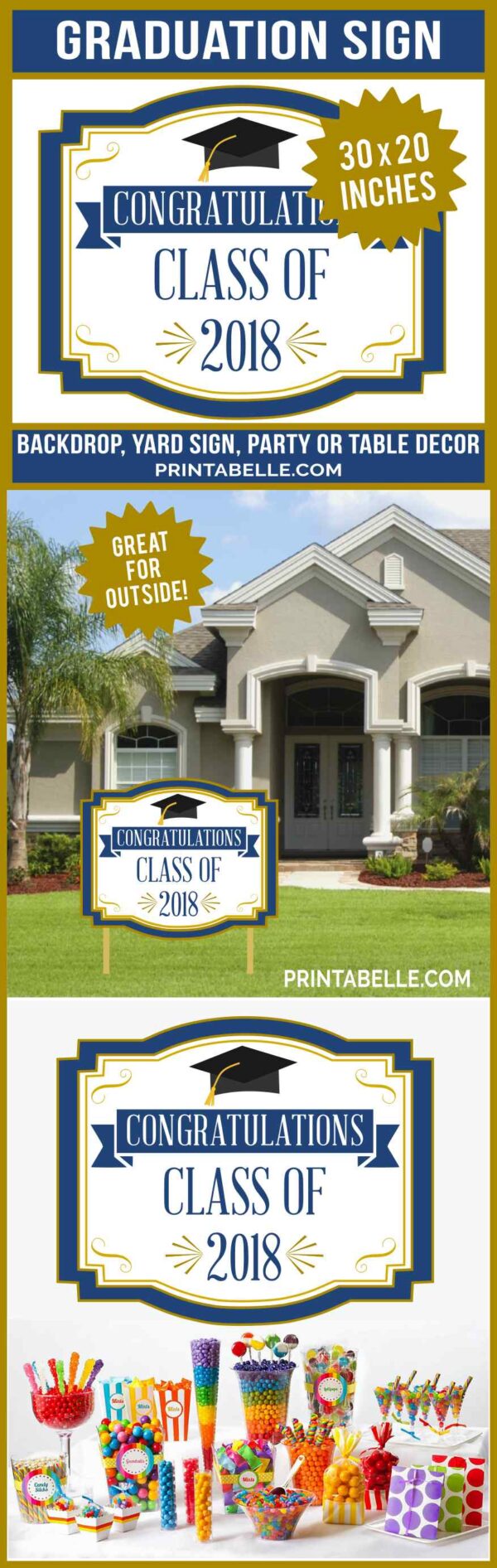 Graduation Sign or Backdrop Printable