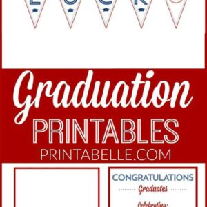 Red & Blue Graduation Party Printables